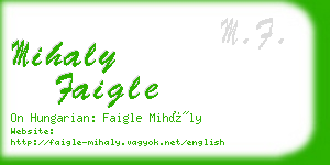 mihaly faigle business card